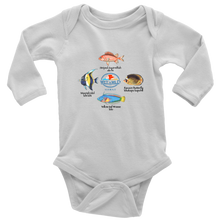 Load image into Gallery viewer, Hawaii Fish Long Sleeve Baby Onesie