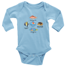 Load image into Gallery viewer, Hawaii Fish Long Sleeve Baby Onesie