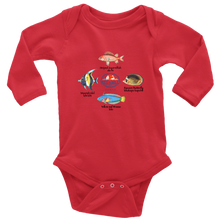 Load image into Gallery viewer, Hawaii Fish Long Sleeve Baby Onesie